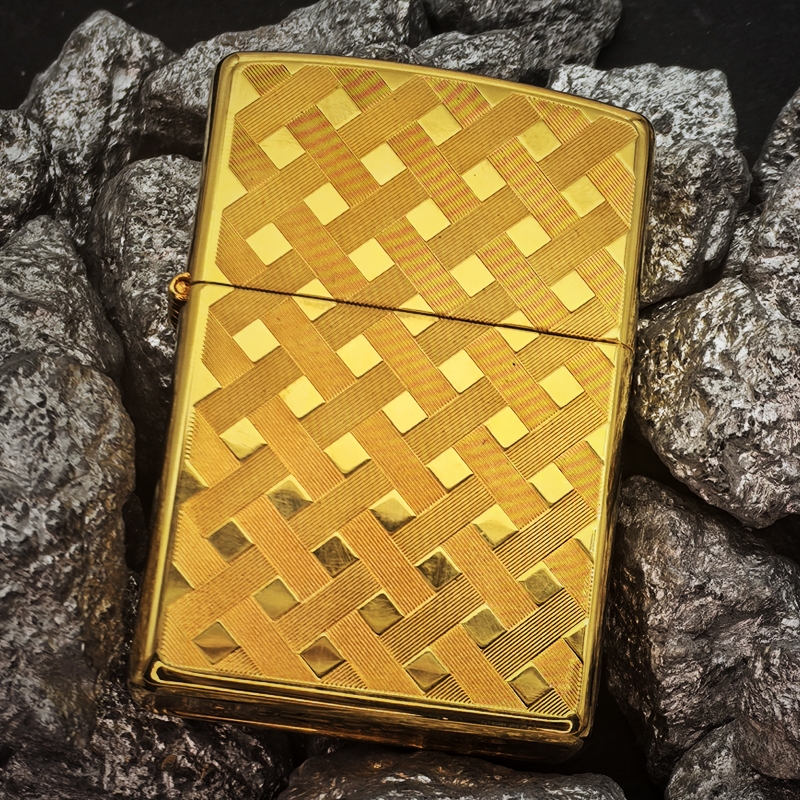 ZIPPO/芝宝【官方正品】金色纠缠 精雕镀玫瑰金MBJ1 镀金烤漆