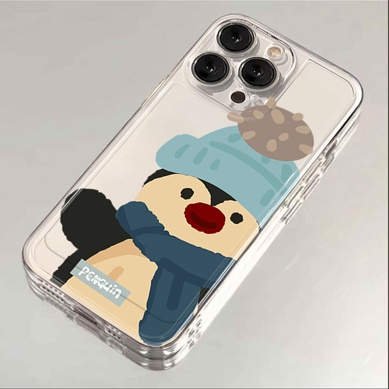 冬日可爱企鹅苹果华为oppo小米vivo全包iPhone12/13/14/15手机壳