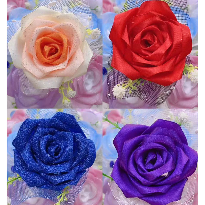 【程程推荐】丝带手工制作玫瑰花DIY材料包【非成品】