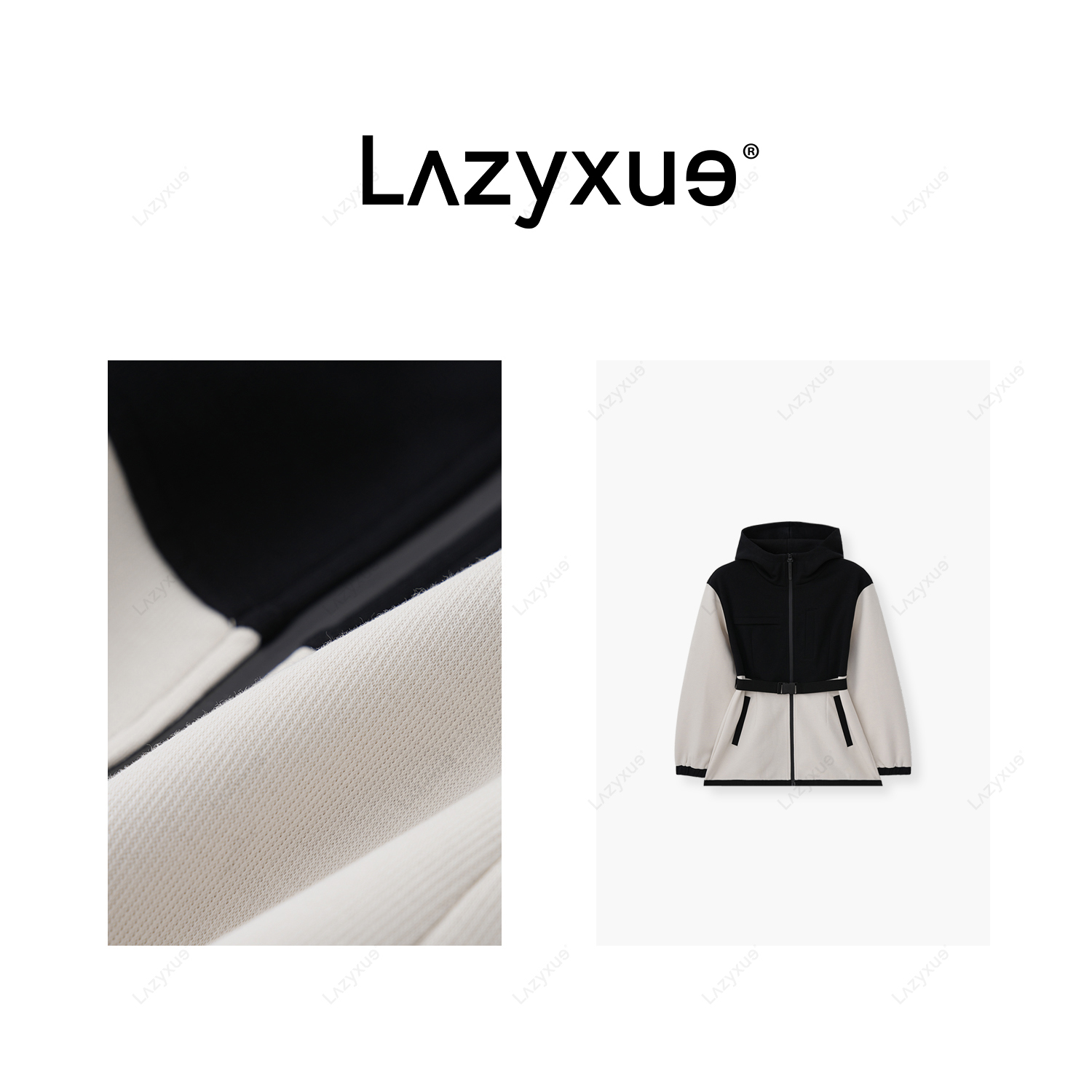 LAZYXUE秋季女运动时尚休闲连帽宽松外套  6608