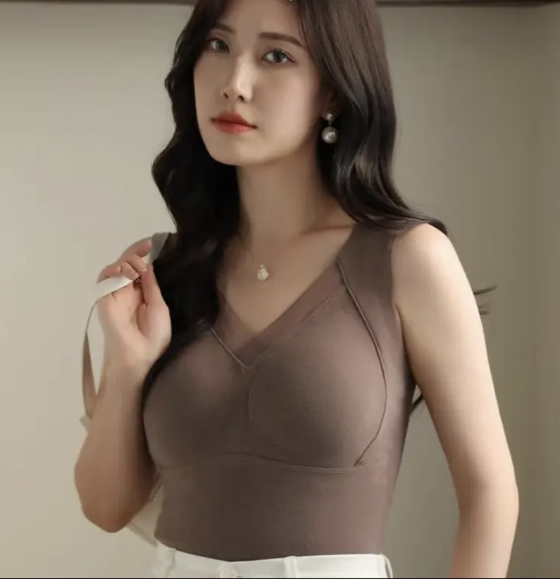 8803(石墨烯固定杯一体式美背)女士保暖显瘦不臃肿