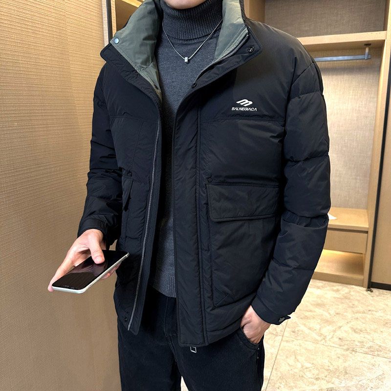 羽绒服男款冬季新款立领加厚保暖外套休闲帅气时尚百搭男装外套男