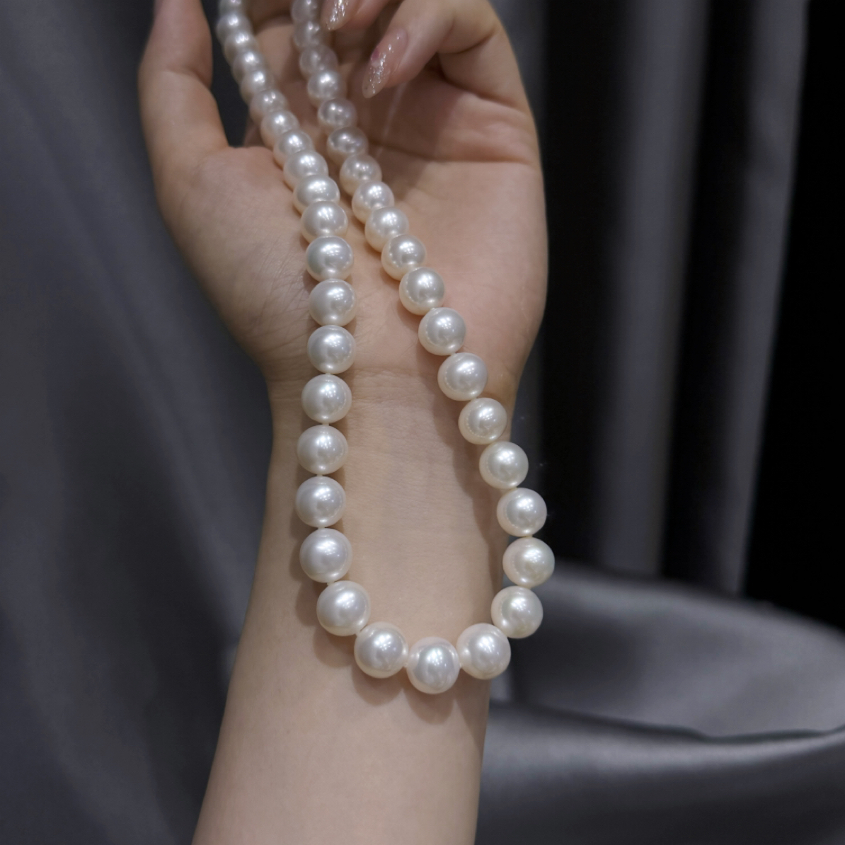 顾氏-淡水无核9.5-10.5mm珍珠项链稀有高端精选品质11.28