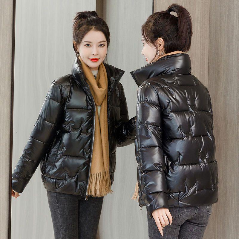 波司登冬季亮面免洗女 2023新款短款立领外套女韩版加厚款羽绒羽