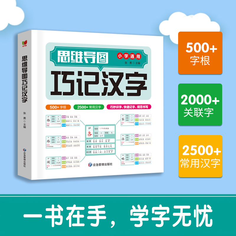 思维导图巧记汉字 小学生识字认知汉字偏旁部首结构组词思维导图