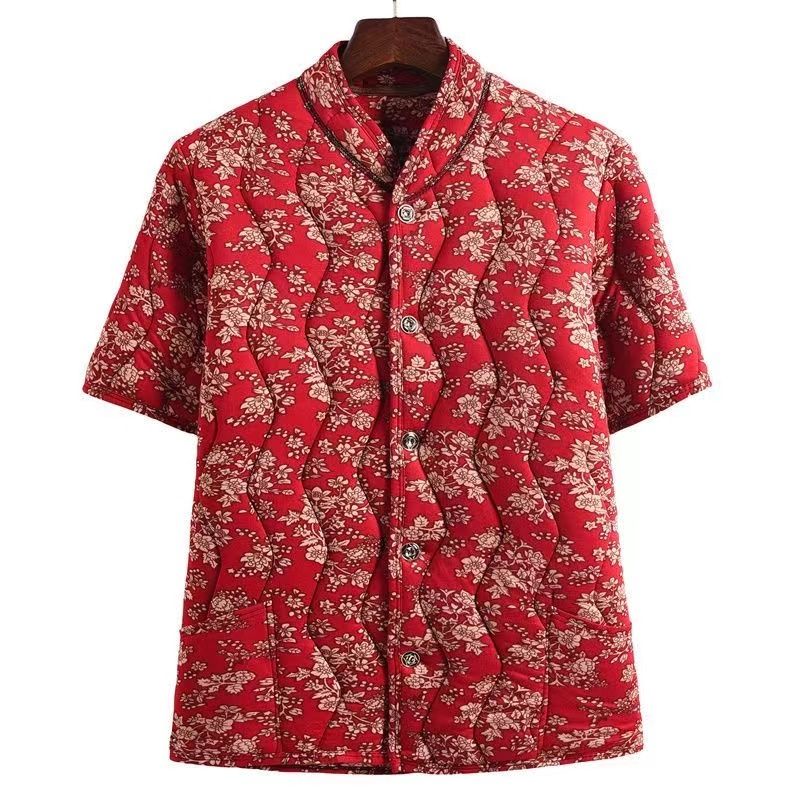 秋冬碎花时尚五分袖马甲