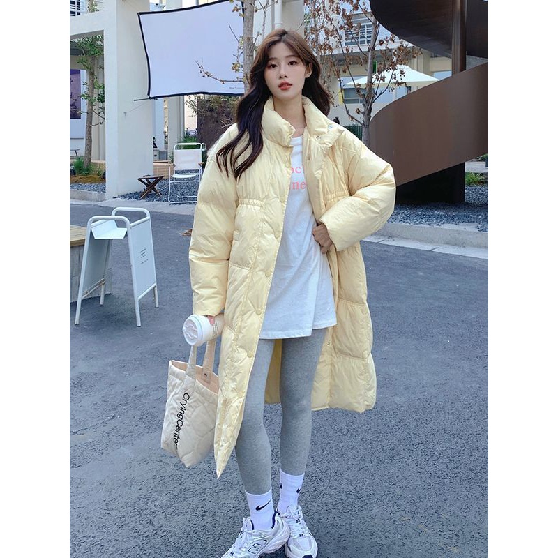 波司澄年新款羽绒服女中长款冬季小众设计感白鸭绒加厚韩版过膝外