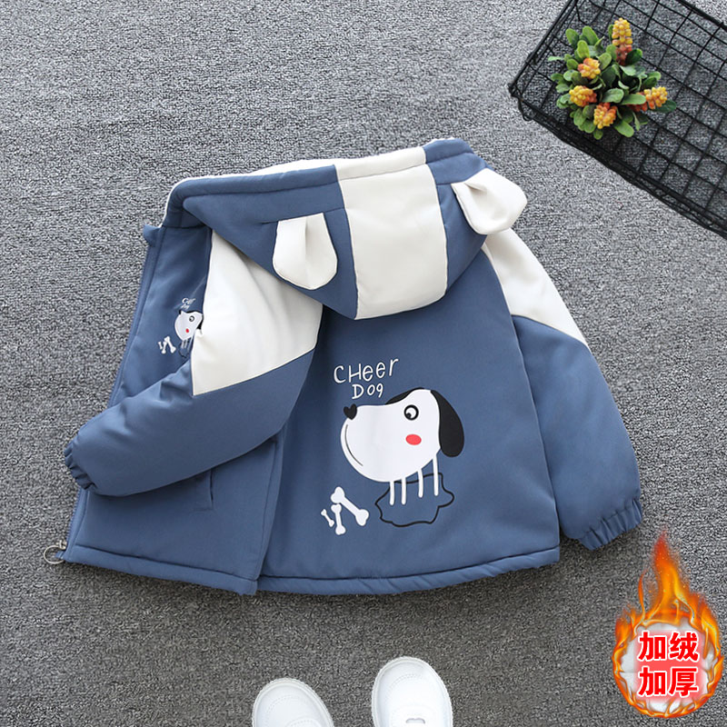 男童冬装棉服新款中小女童装冬款加绒加厚派克服宝宝保暖外套