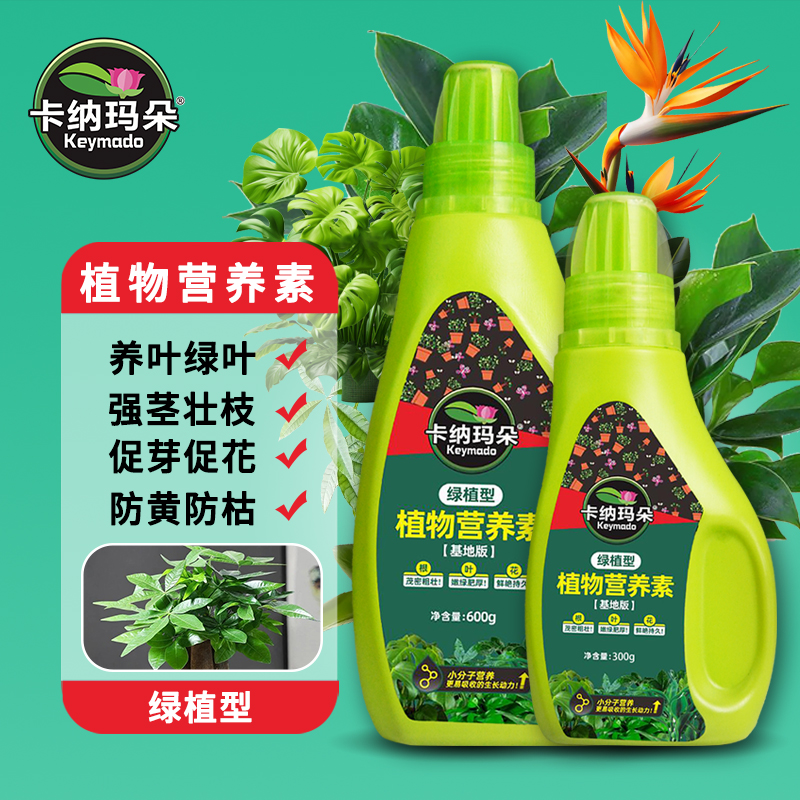 卡纳玛朵植物营养素绿植专用营养液天堂鸟绿萝幸福树养叶水溶肥