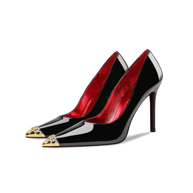 春季新款时尚高跟鞋女尖头细跟性感气质名媛职业舒适乳胶百搭单鞋