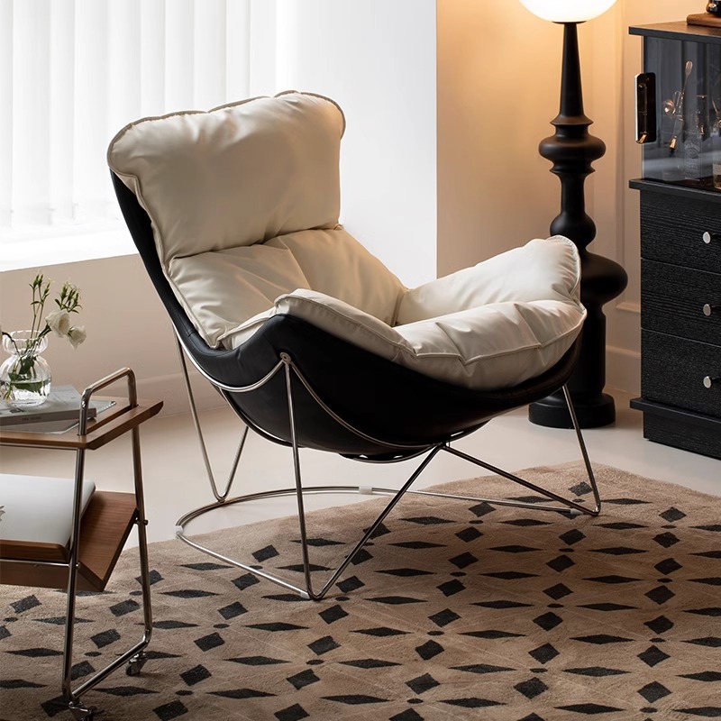 北欧单人沙发轻奢现代休闲沙发椅客厅单人椅蜗牛椅设计师休闲椅