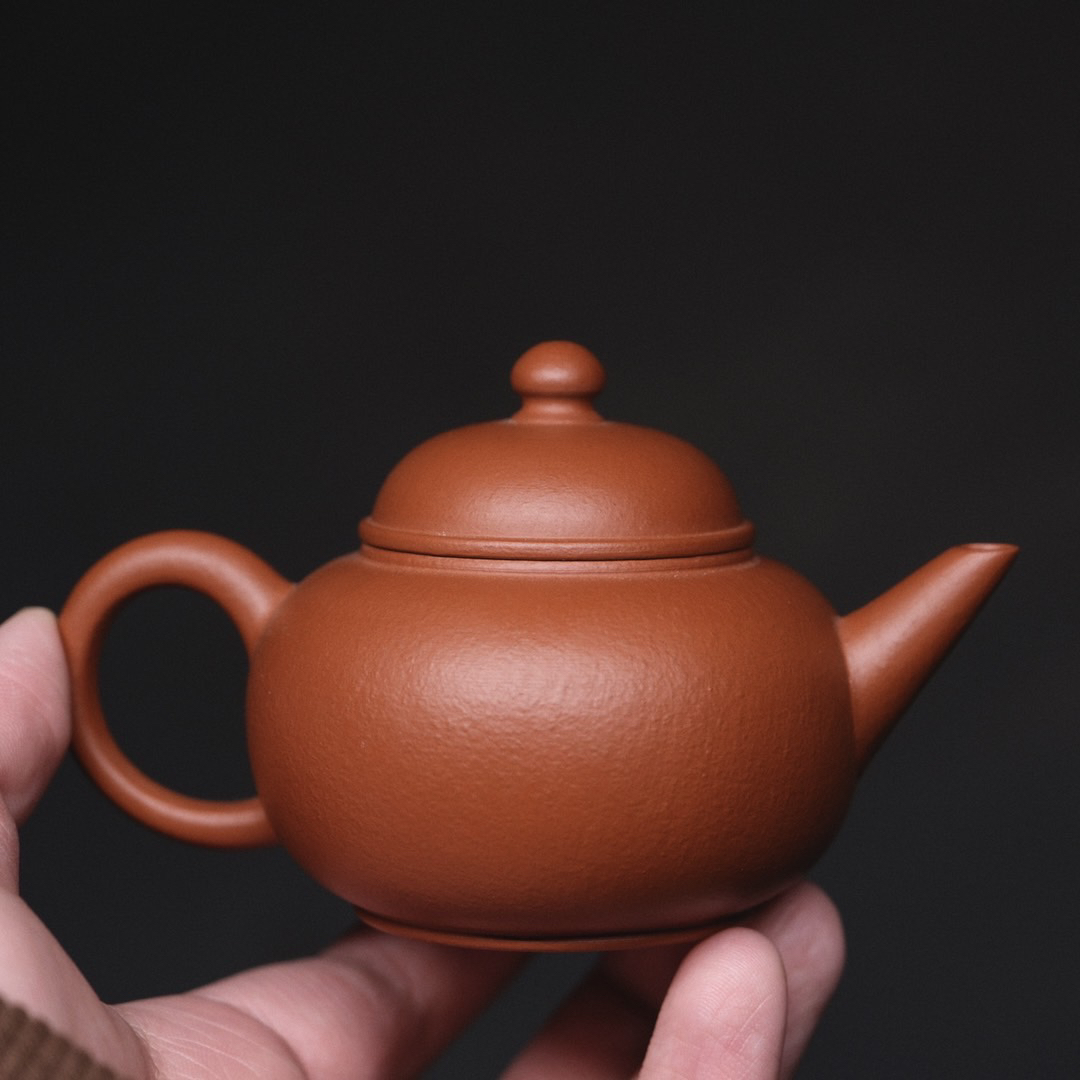【小崔的茶事】卢哲群水平手拉壶潮州纯手工朱泥泡茶壶100cc