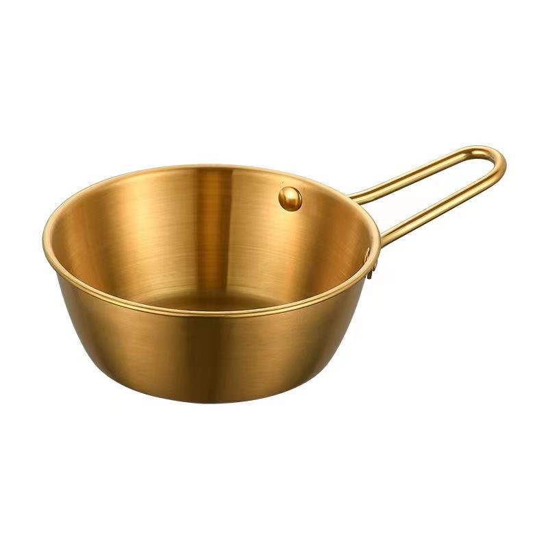 韩式米酒碗带把手拌饭加厚小碗金色热凉酒碗餐具网红调料泡面碗