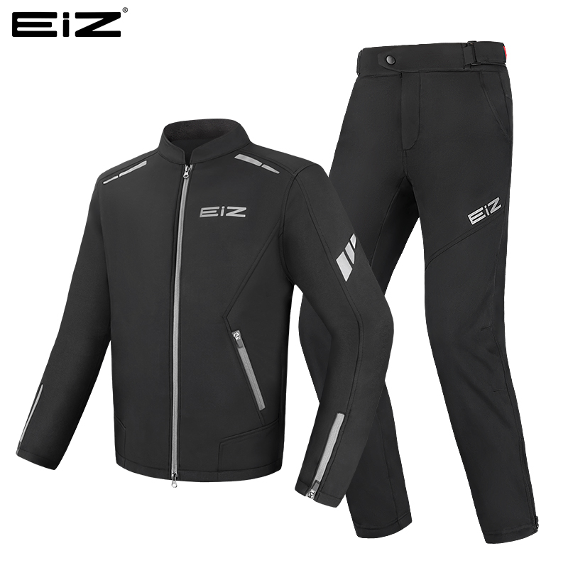 EIZ摩托车骑行服机车赛车防风防摔冬四季防泼水保暖通勤套装男女