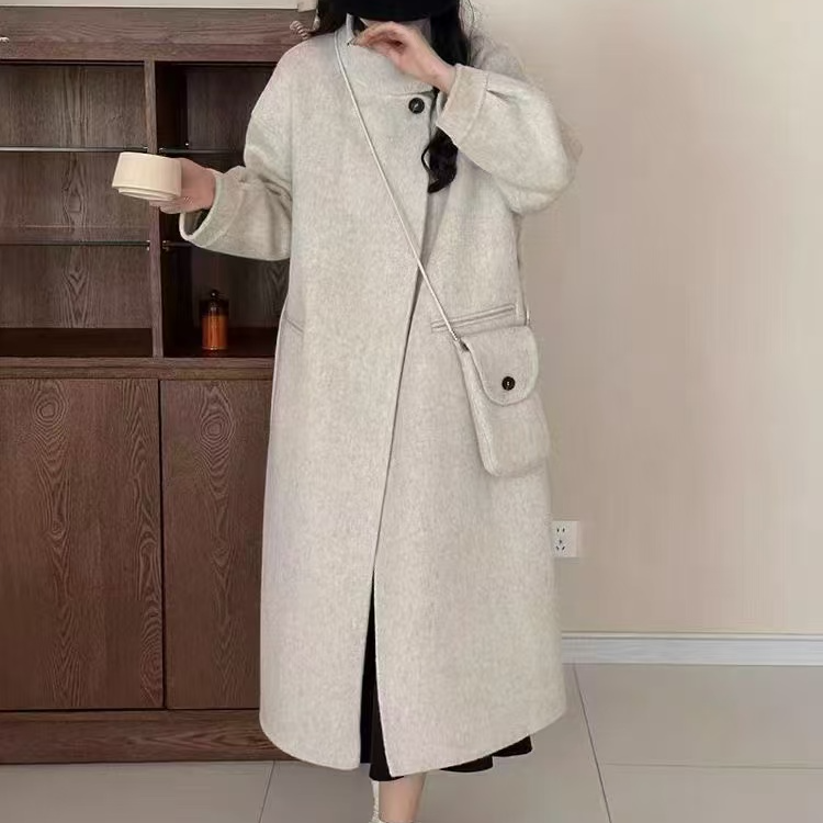  2025网红韩版双面大衣宽松显瘦长毛一件过冬