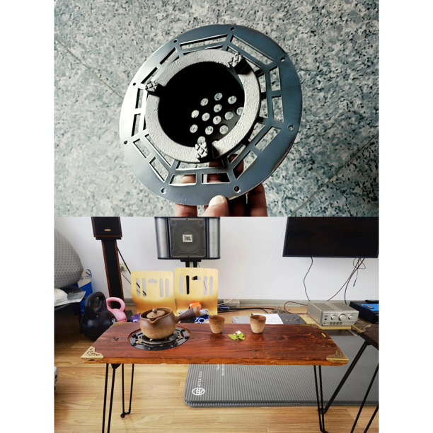 铸铁炉具温茶炉煮茶炉膛炉炉膛内胆茶桌炉装饰圈茶道配件围炉煮茶