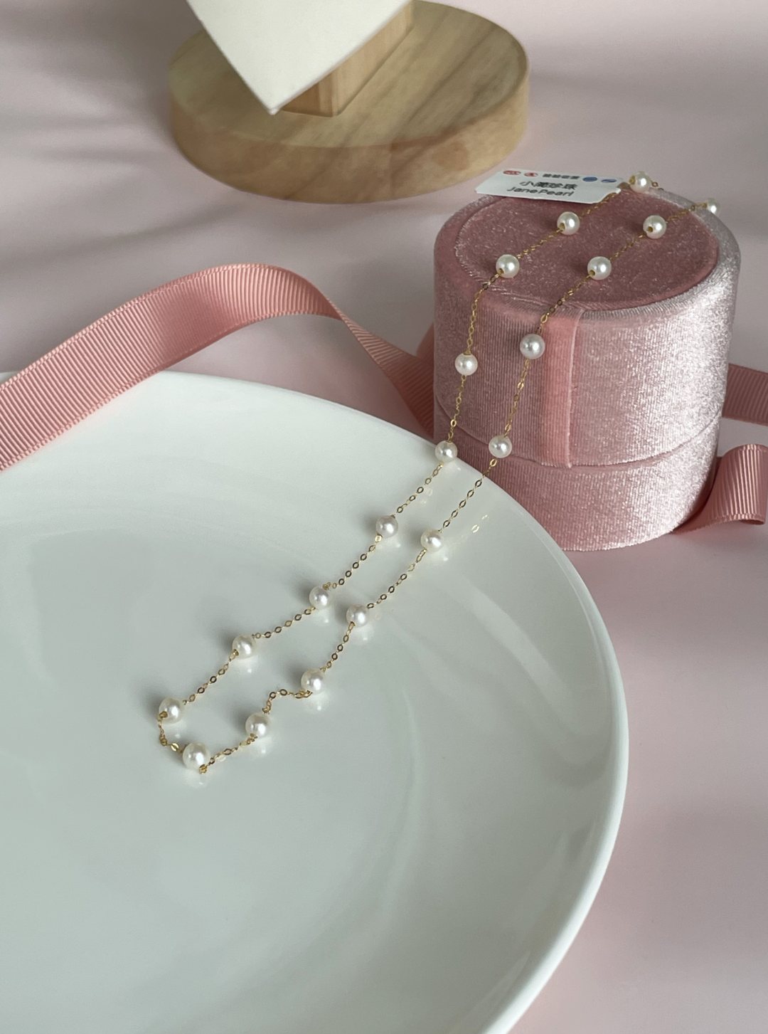 满天星项链18K金淡水经典版ak4-5mm仙气飘飘布灵布灵