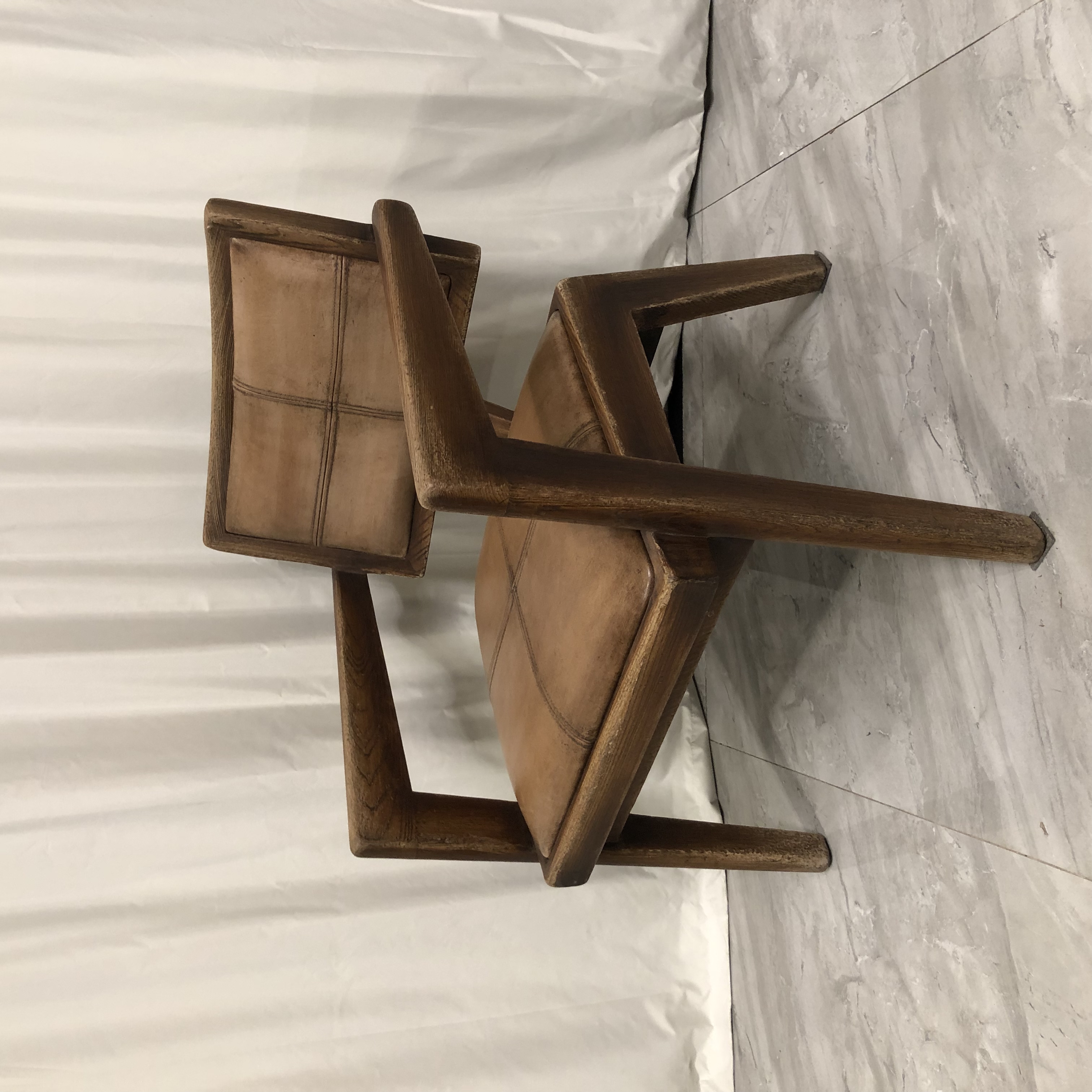 BORCH/博瑞奇中古榉木餐椅  G33-C0椅子餐厅扶手实木椅（08392）