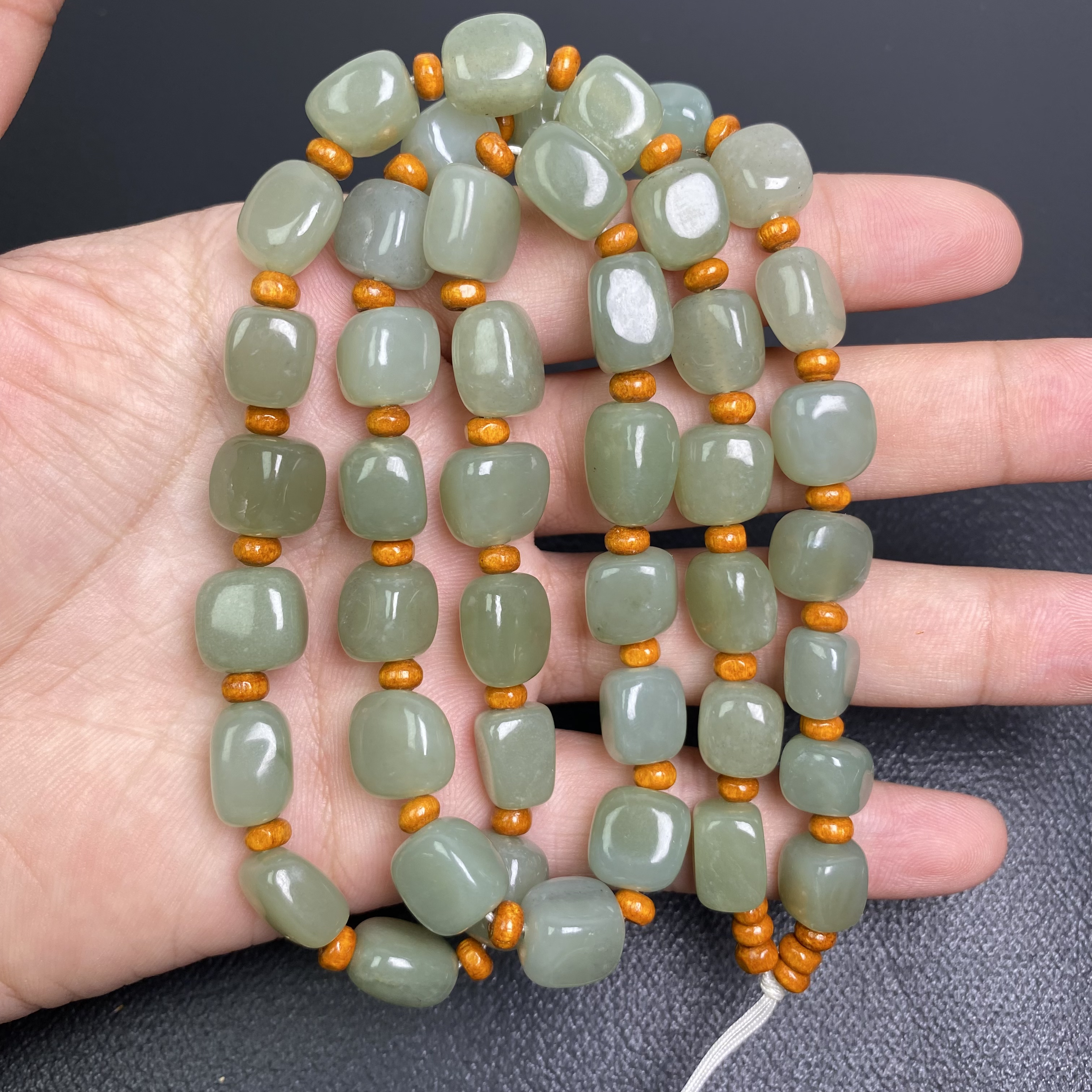 【21】和田玉随形珠链吊坠项链颈饰吊坠挂绳多样性发货（微色差）