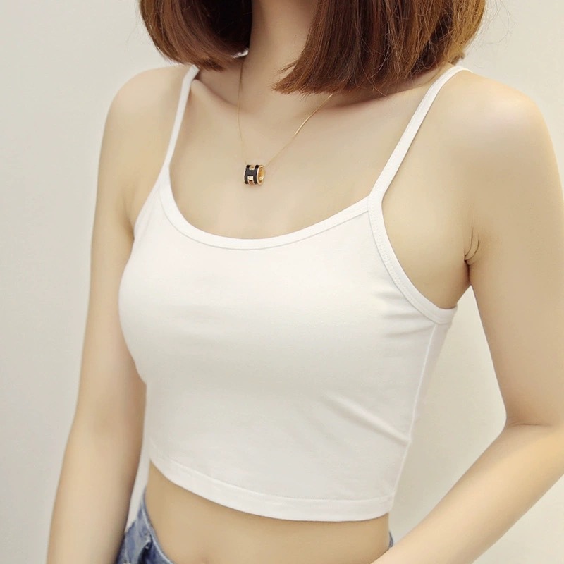 2023爆款夏季吊带背心女辣妹短款露脐百搭打底小背心女