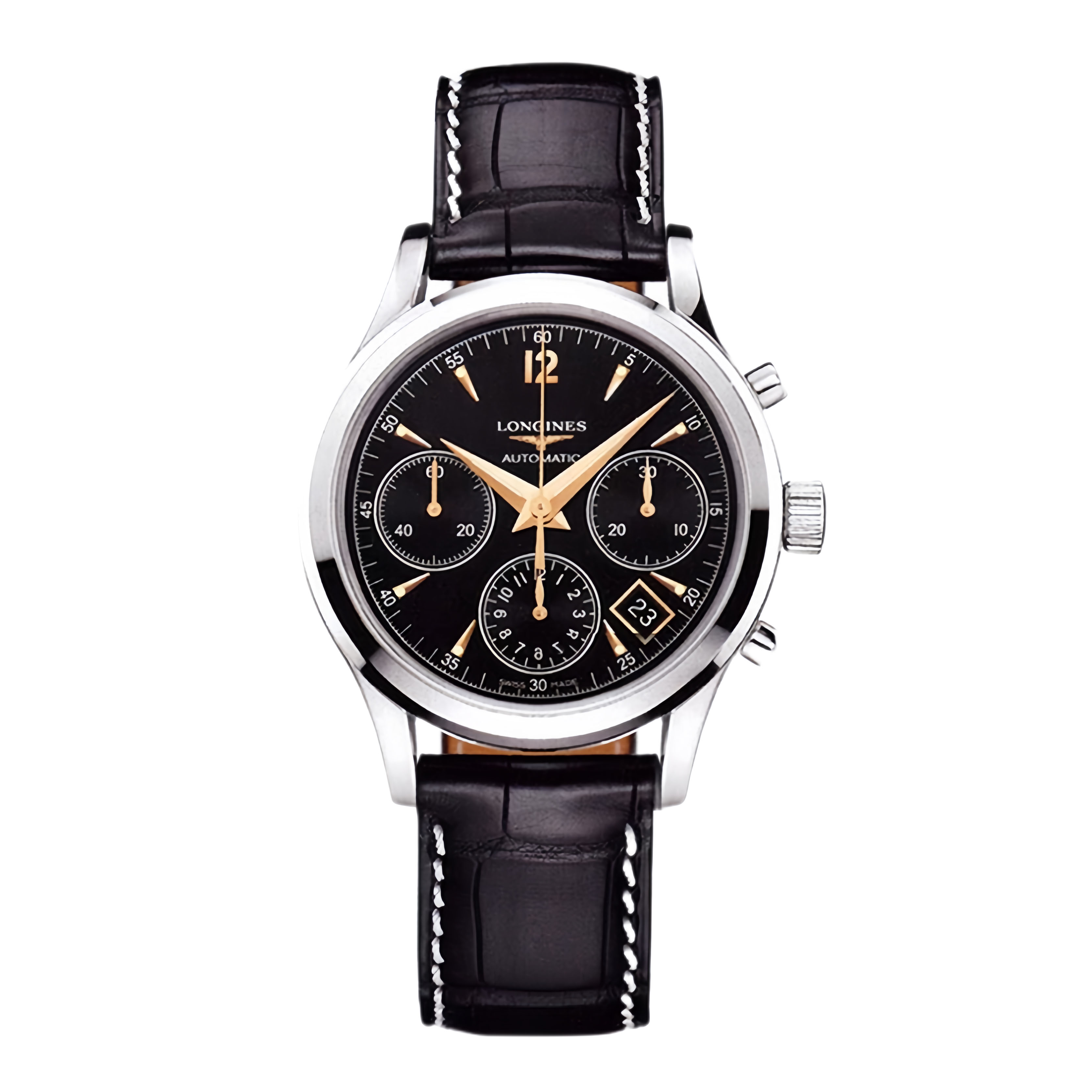 99新 Longines/浪琴 余/复古742金针黑盘/表径39mm/百搭/名表
