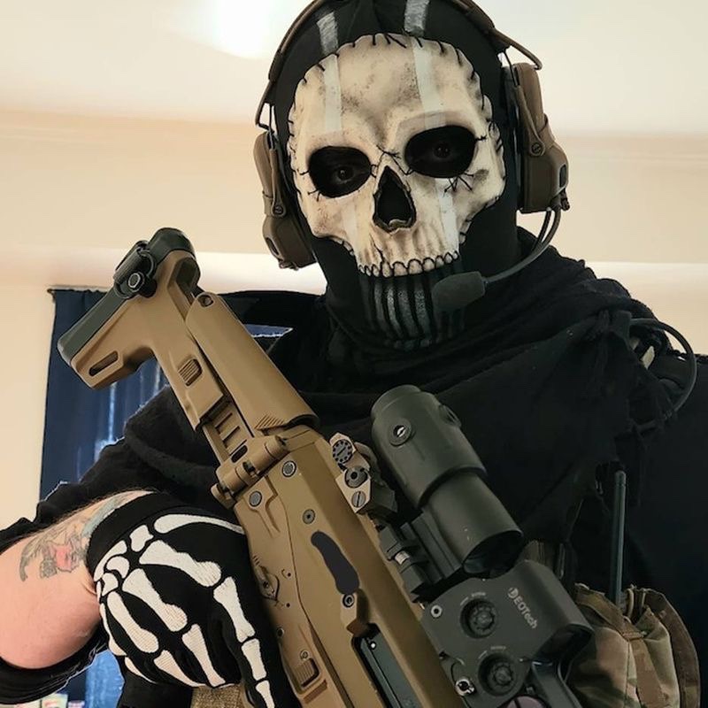 2024使命召唤战区2CallofDuty新款骷髅幽灵面具头套cos幽灵面罩