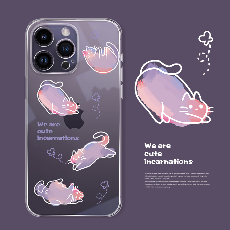 适用于苹果14pro透明手机壳iphone13promax镜头包12mini个性创意x