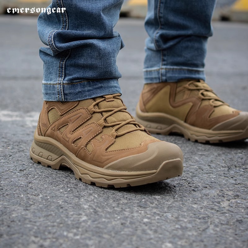 爱默生行者防水透气徒步鞋男户外中帮登山鞋考度拉防滑作战靴