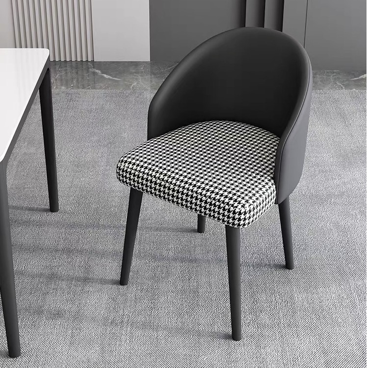 意式餐椅现代简约家用休闲餐厅椅时尚创意皮布艺酒店洽谈靠背椅子