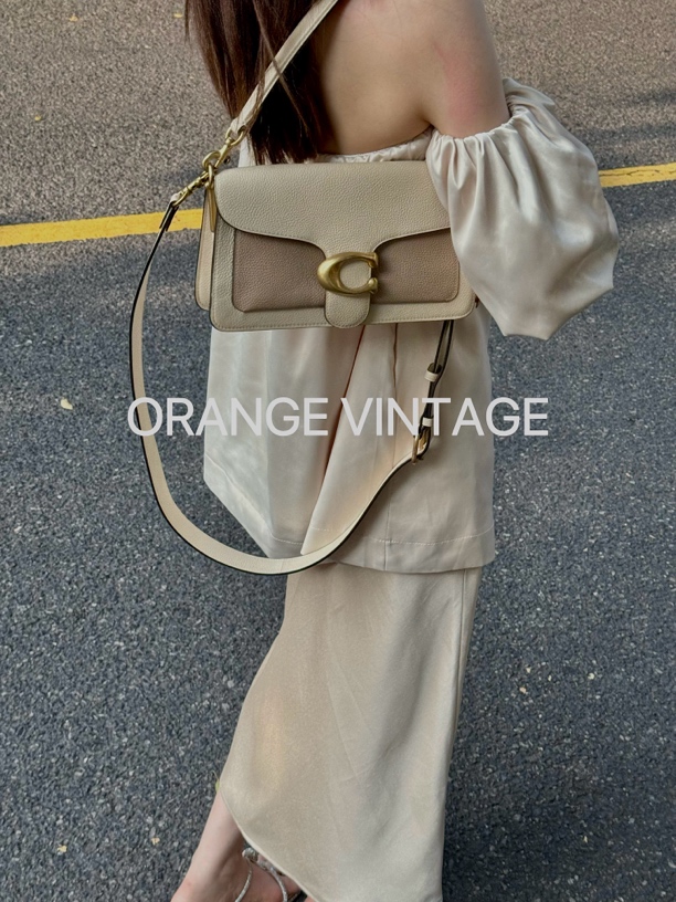 95新 COACH/蔻驰 tabby拼色腋下包手提单肩挎包