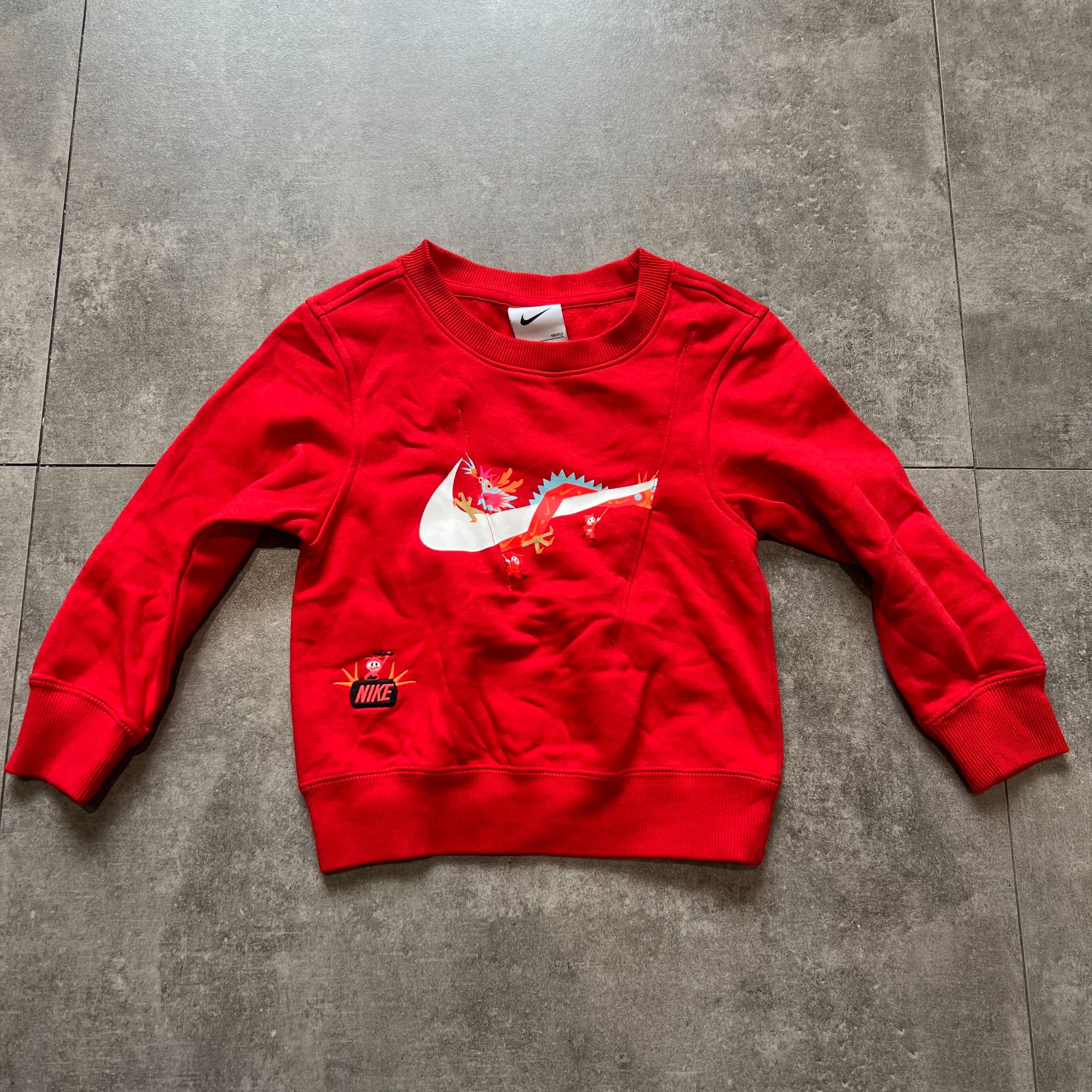 瑕疵款-Nike 婴童 龙年圆领加绒休闲卫衣