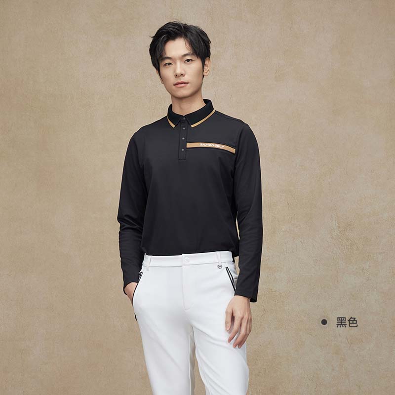 Rapido睿必度2025秋季男士GOLF条纹装饰POLO衫CN4941Z34雳霹道