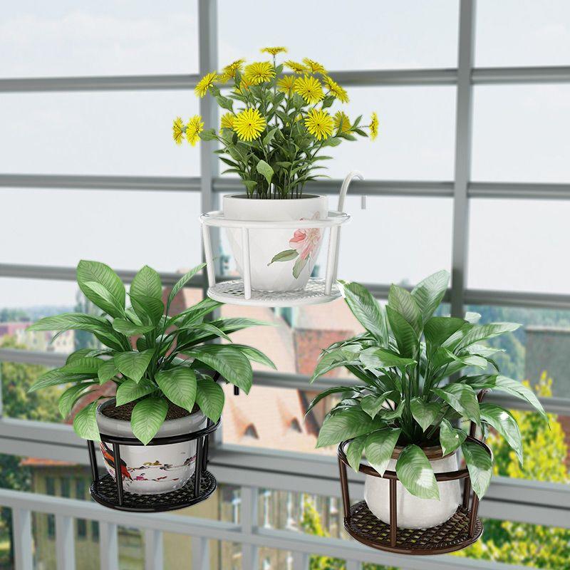 简约加大加粗窗台挂架阳台栏杆绿萝花架悬挂花盆架护栏花架子