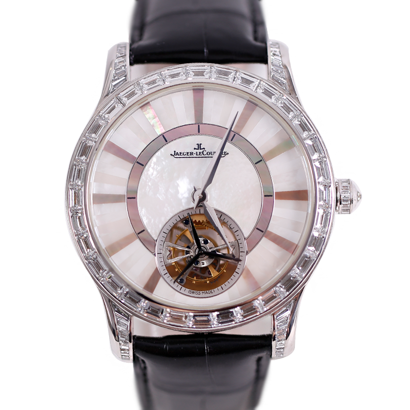 99新 Jaeger-LeCoultre/积家 大师陀飞轮白金T钻单表Q1663417