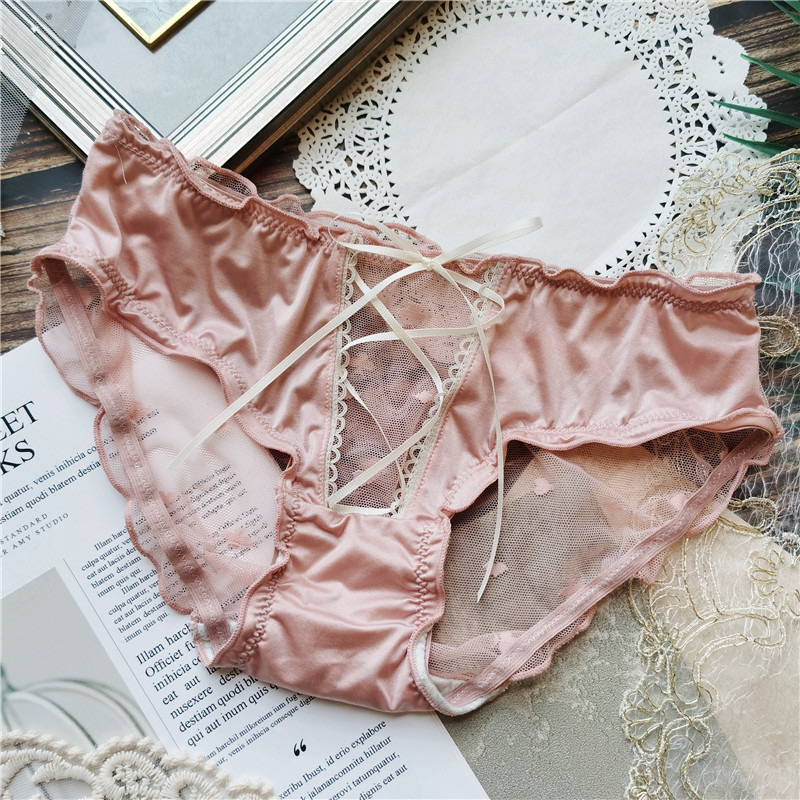 朋克宫廷风少女内裤蕾丝诱惑复古舒适时尚网纱包臀低腰透气三角裤