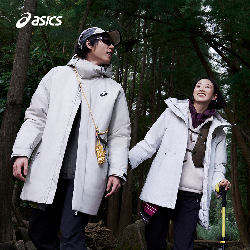 ASICS亚瑟士新款男子运动羽绒服防水Derzax面料运动服