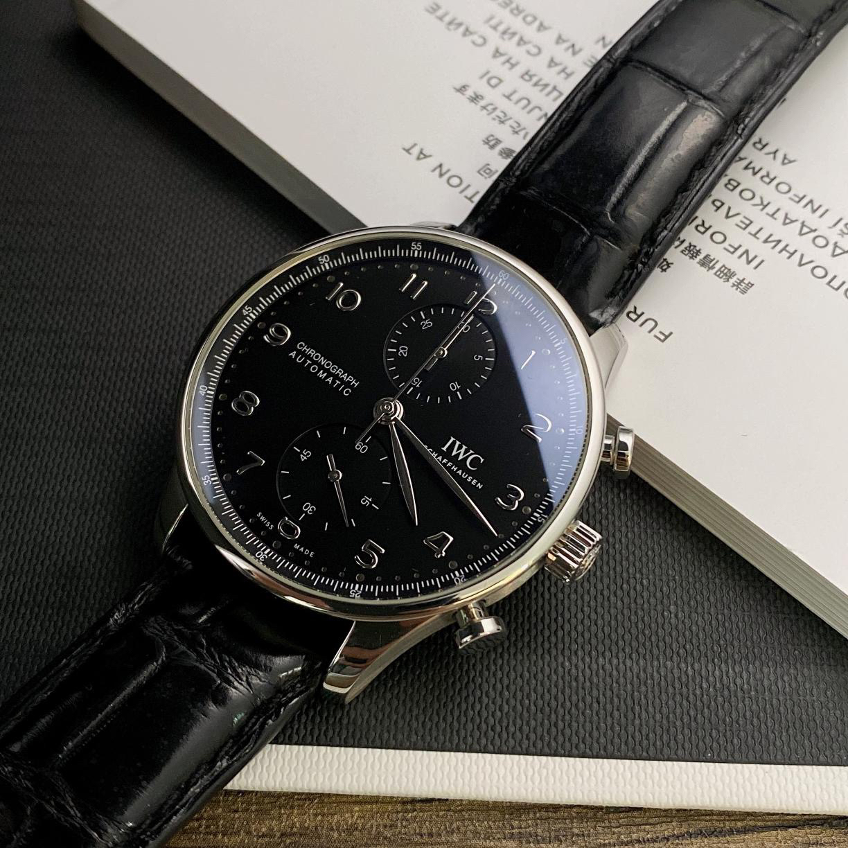 95新 IWC/万国 新款背透葡萄牙/41盘/装具65000/20年全套/黑盘
