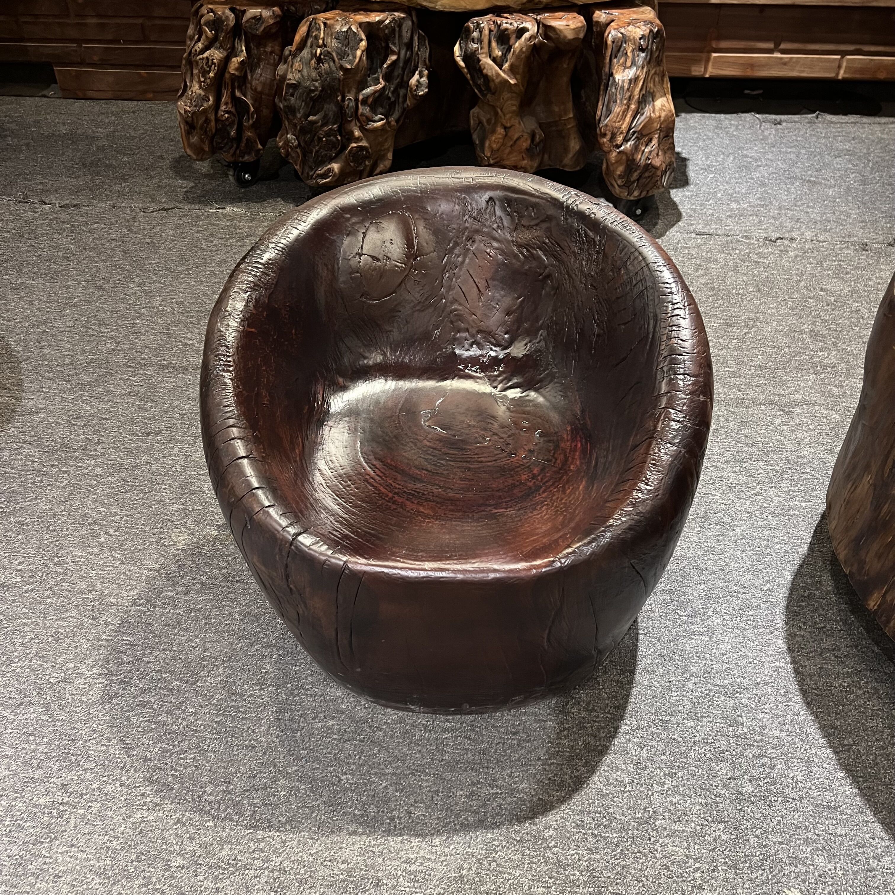 原木墩子坐凳家用靠背椅店摆件茶几创意圆凳