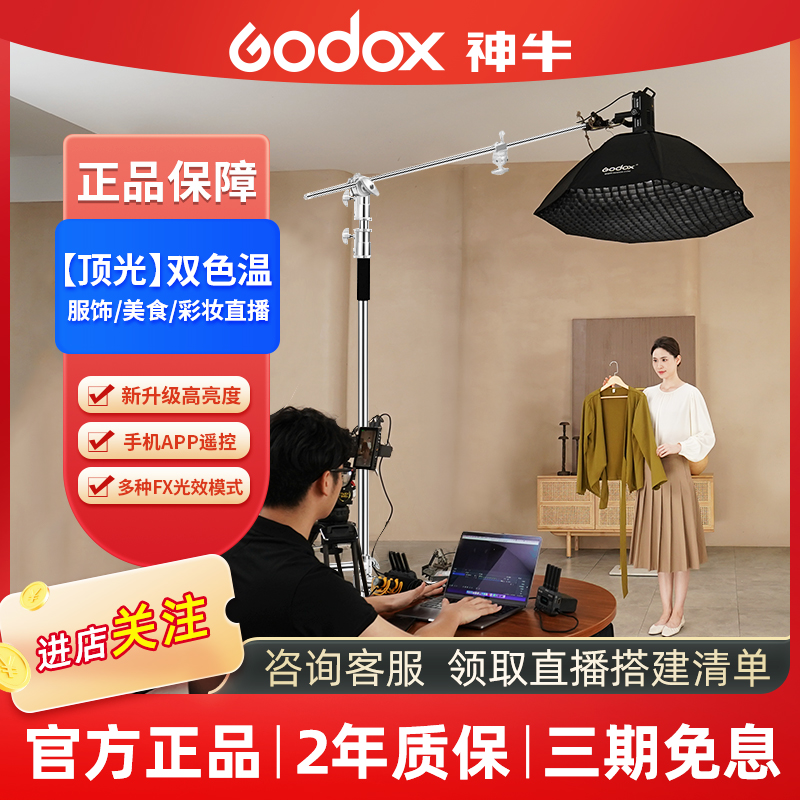 GODOX/神牛SL100Bi /SL150IIIBI/FL100双色温直播补光灯LED摄影灯