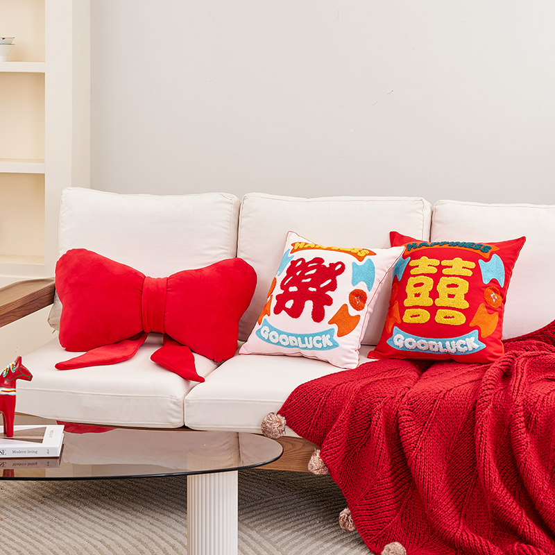 结婚抱枕喜庆沙发靠背垫2025最新款床头靠背枕靠枕护腰靠垫抱睡枕