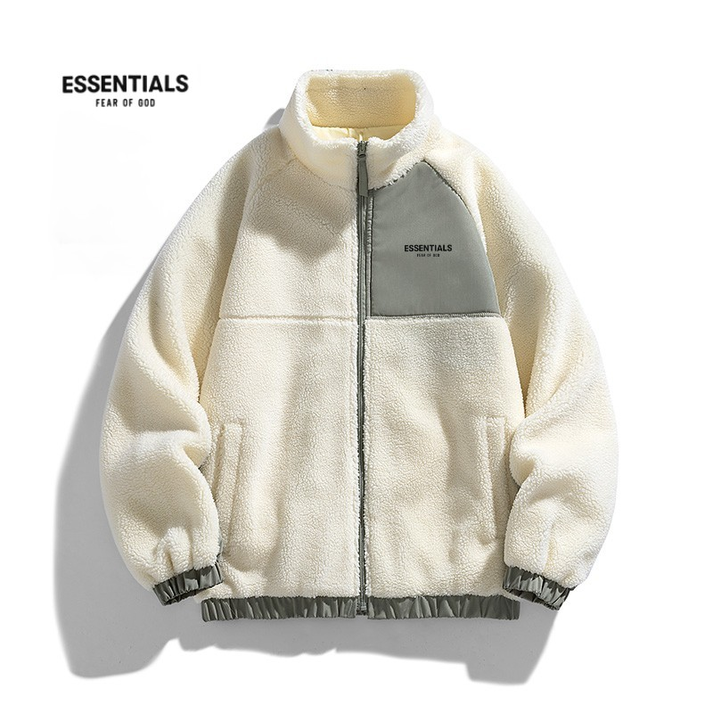 Essentials Fear of God羊羔绒加绒棉衣男女款秋冬潮流百搭保暖
