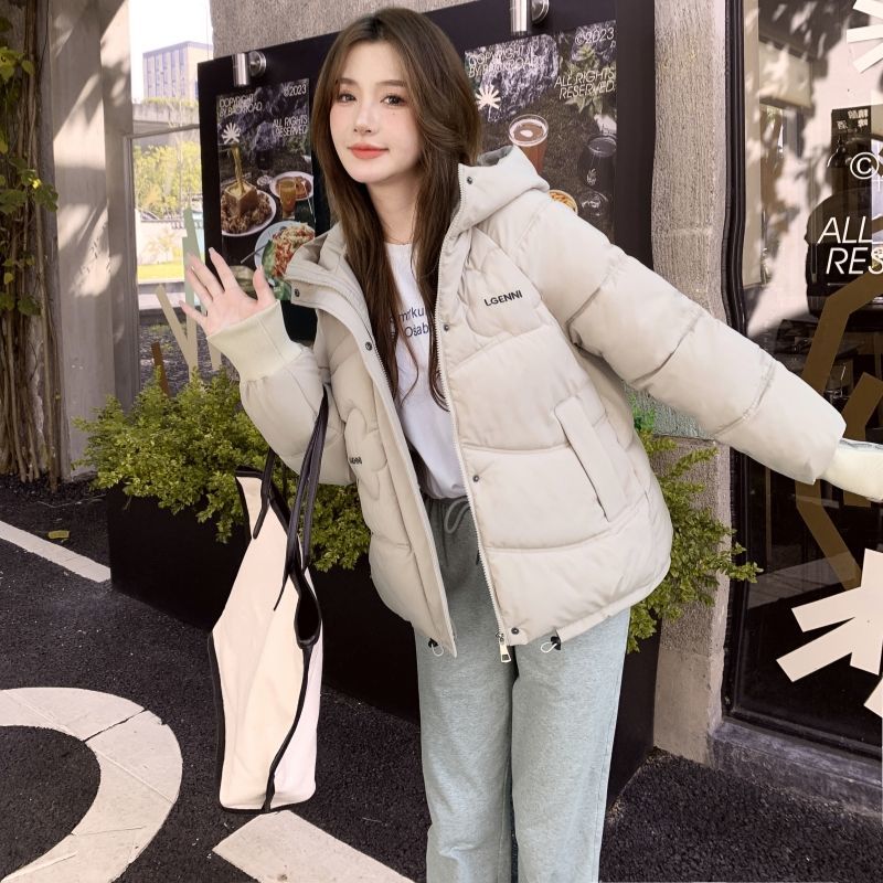 棉服女2023新款洋气大码短款棉衣加厚刺绣女士棉袄潮ins冬季外套