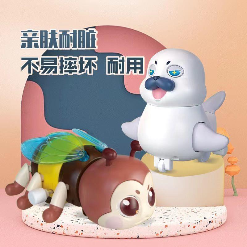 小鸡儿童上弦上链条婴儿会走动物青蛙婴幼儿一岁以下上的玩具MD17