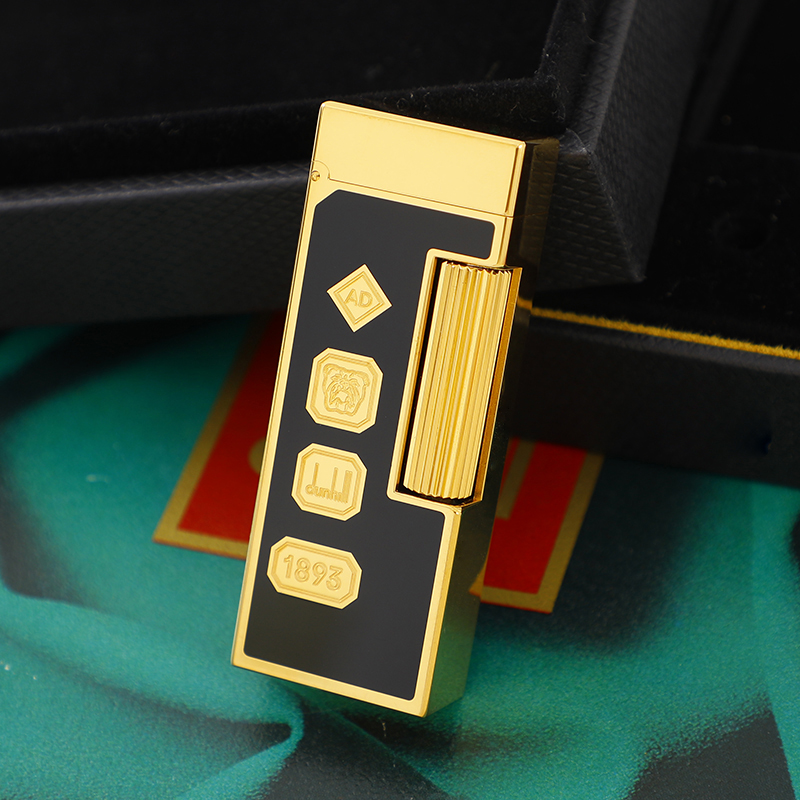 d家库存新未使用新款男士6代黑漆镀金送礼烟具充气打火机复古经典
