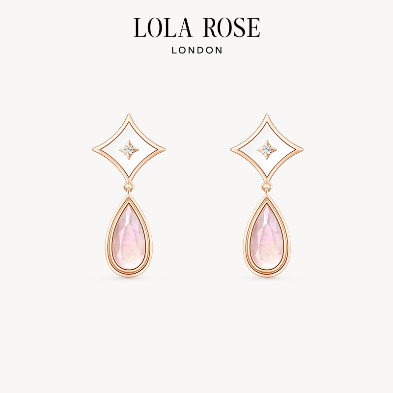 Lola Rose/罗拉玫瑰 925银合成锆石耳饰 闪星系列水滴耳环-臻选