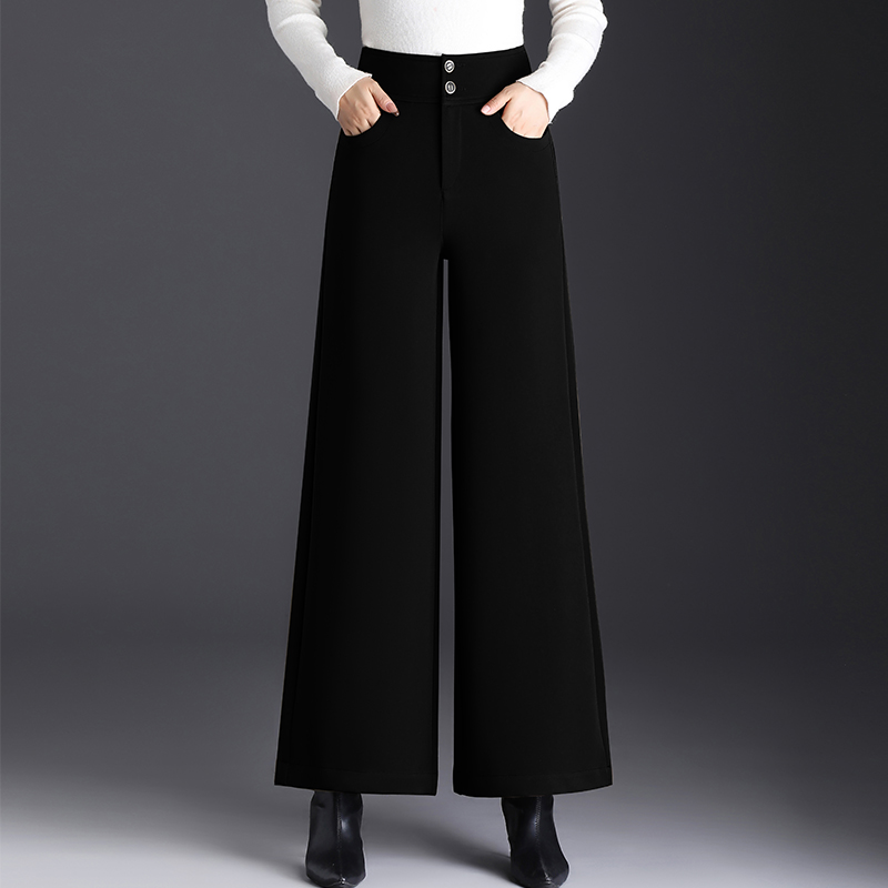 【西装布料】阔腿裤秋冬2025洋气经典版型大脚裤通勤休闲百搭长裤