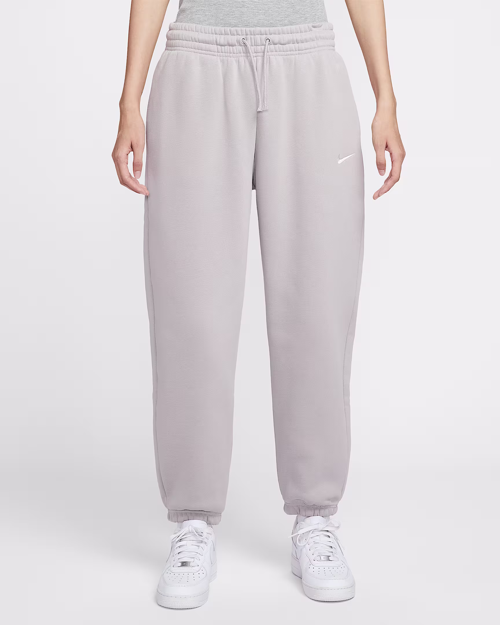 NIKE/耐克官方正品 女子灰色高腰Oversize风加绒运动裤FZ5997-009