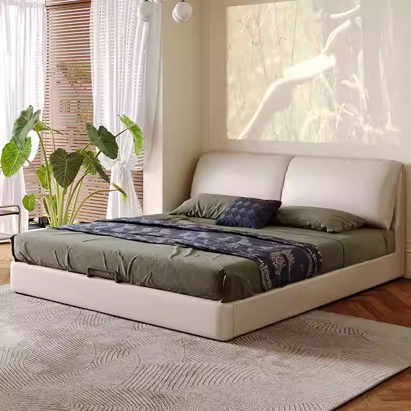 大象耳朵床带主卧床网红ins意式轻奢现代极简软包床