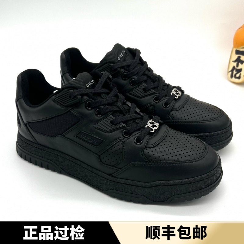 未使用 GUCCI/古驰 男士 全新黑色厚底经典时尚百搭款板鞋 多尺码
