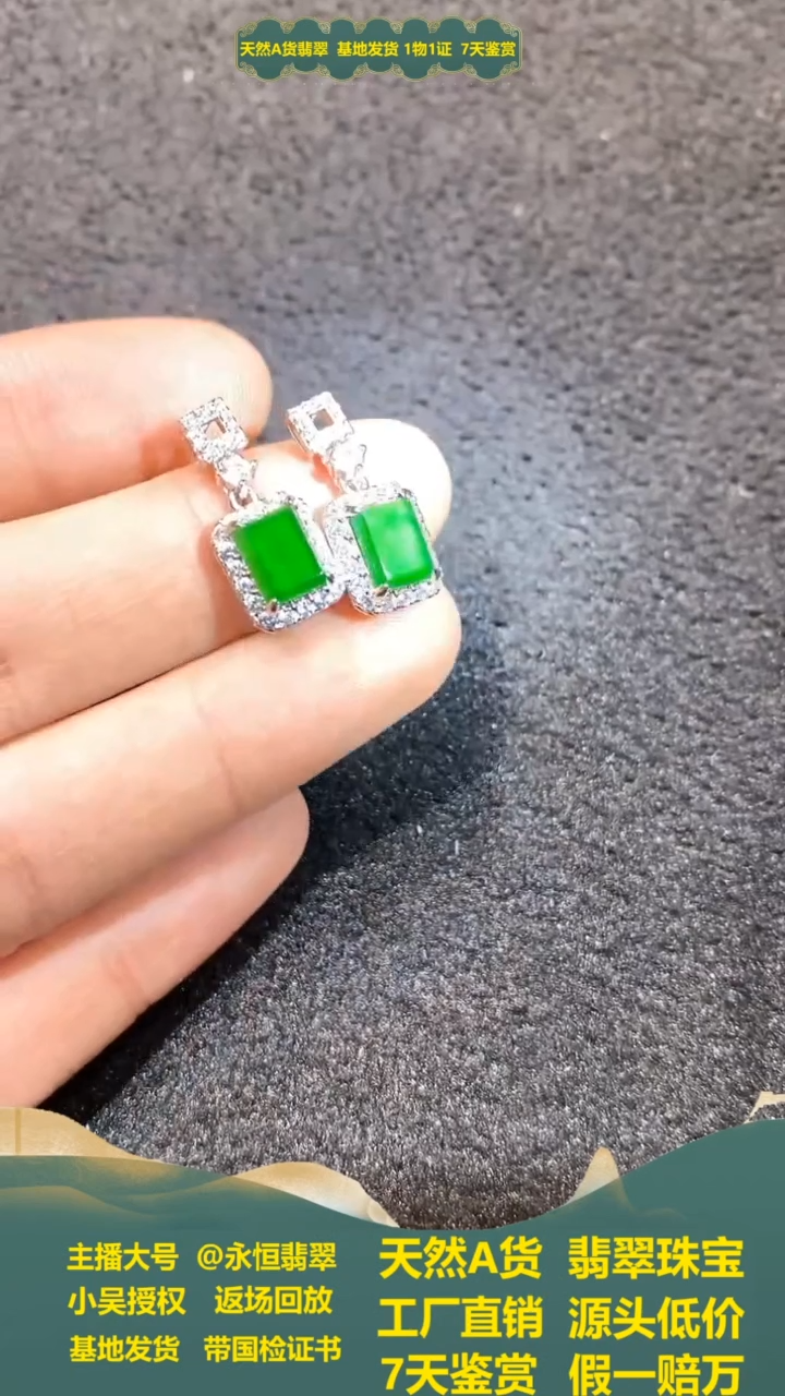 【闪购商品】翡翠耳饰未镶嵌多样性发货其一不含链